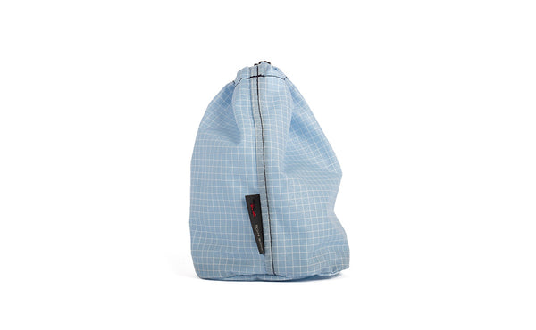 A Size 2 Acuity (light blue with white grid) 200 Halcyon Travel Stuff Sack.